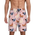 thumbnail image 3 of Lsque Funny Chicken Mens Sleep Pajama Shorts,Short Pajama Pants, Cotton Ultra-Soft Knit-Small, 3 of 9
