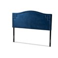 thumbnail image 1 of Baxton Studio Aubrey Cabecero tapizado King Size de tela de terciopelo azul real moderno y contemporáneo Baxton Studio 8.42507E11, 1 of 2