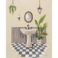 thumbnail image 2 of Vassileva, Silvia 12x14 Gold Ornate Wood Framed with Double Matting Museum Art Print Titled - Gray Cottage Bathroom II, 2 of 4