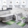 thumbnail image 5 of Green Ombre Bath Mat 3 Piece Bathroom Rug Set, Modern Gradient Abstract Art Non Slip Bath Rug Contour Mat and Toilet Lid Cover, Absorbent Shower Mats Soft Bath Rugs and Mats Sets, 5 of 8