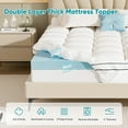 thumbnail image 5 of 4 Inch Dual Layer Memory Foam Mattress Topper Full Size, 2 Inch Gel Memory Foam & 2 Inch Pillow Top Matrress Pad with 8-21 Inch Deep Pocket, 5 of 9