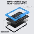 thumbnail image 3 of Funda para Samsung Galaxy Tab S10 Plus 12.4 pulgadas 2024/S9 FE Plus/S9 Plus 2023, funda protectora resistente a prueba de golpes con protector de pantalla, soporte giratorio de 360°, correa de mano, 3 of 9