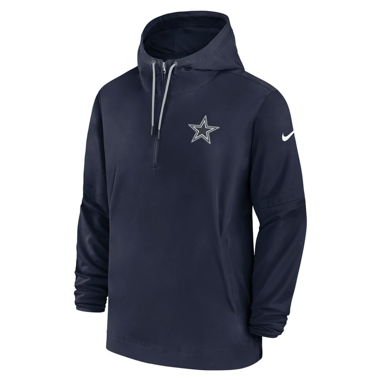 Men s Nike Navy Dallas Cowboys Sideline Half Zip Hoodie