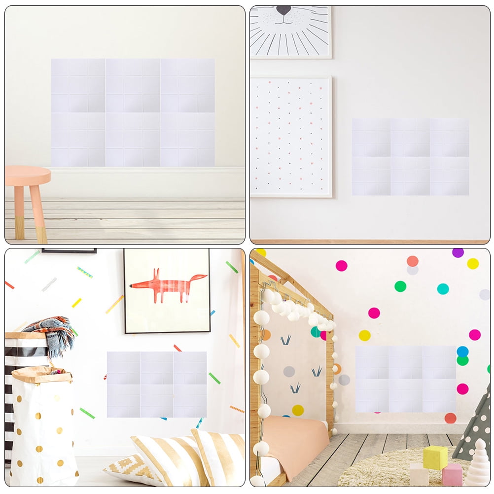 UPOUART White Polyester Acoustic Sound Absorbing Panels for Noise Reduction Office Use, 6 Pieces