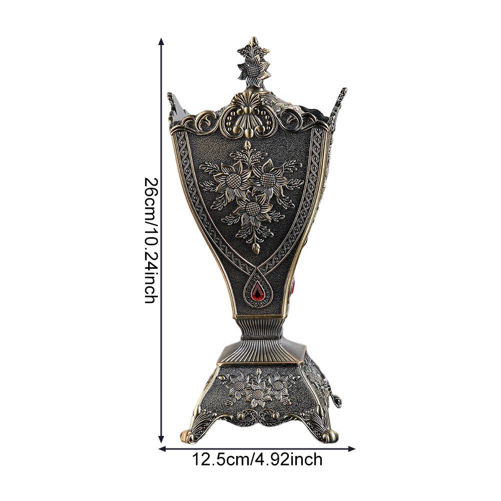 Jiibva Vintage Incense Burner Holder, European Style Retro Bakhoor Incense Holder Incense Censer for Yoga Spa Aromatherapy Office Home Decor