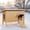 Brown, variant on FURRYFECTION Outdoor-Cat-House-Insulated, Large Wooden Pet House for Multiple Cats with fold-up Stair & Acrylic Side Window