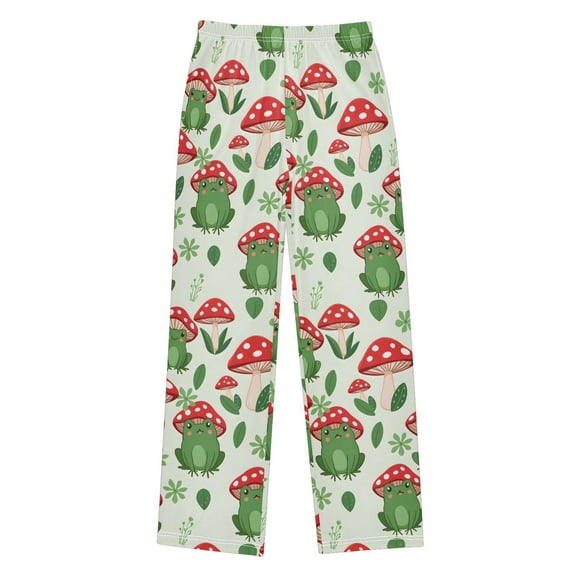 joogoo Frog with Mushroom Pajama Pants Pj Bottoms Sleepwear Lounge L