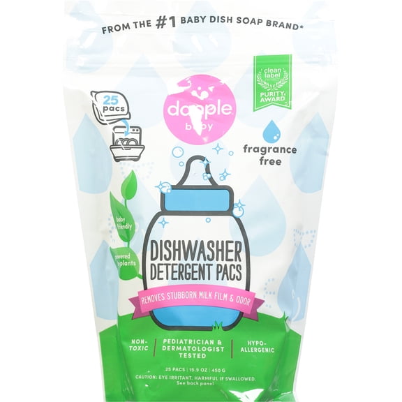 Dapple Dishwasher Pods - Automatic - Fragrance Free - 25 Count
