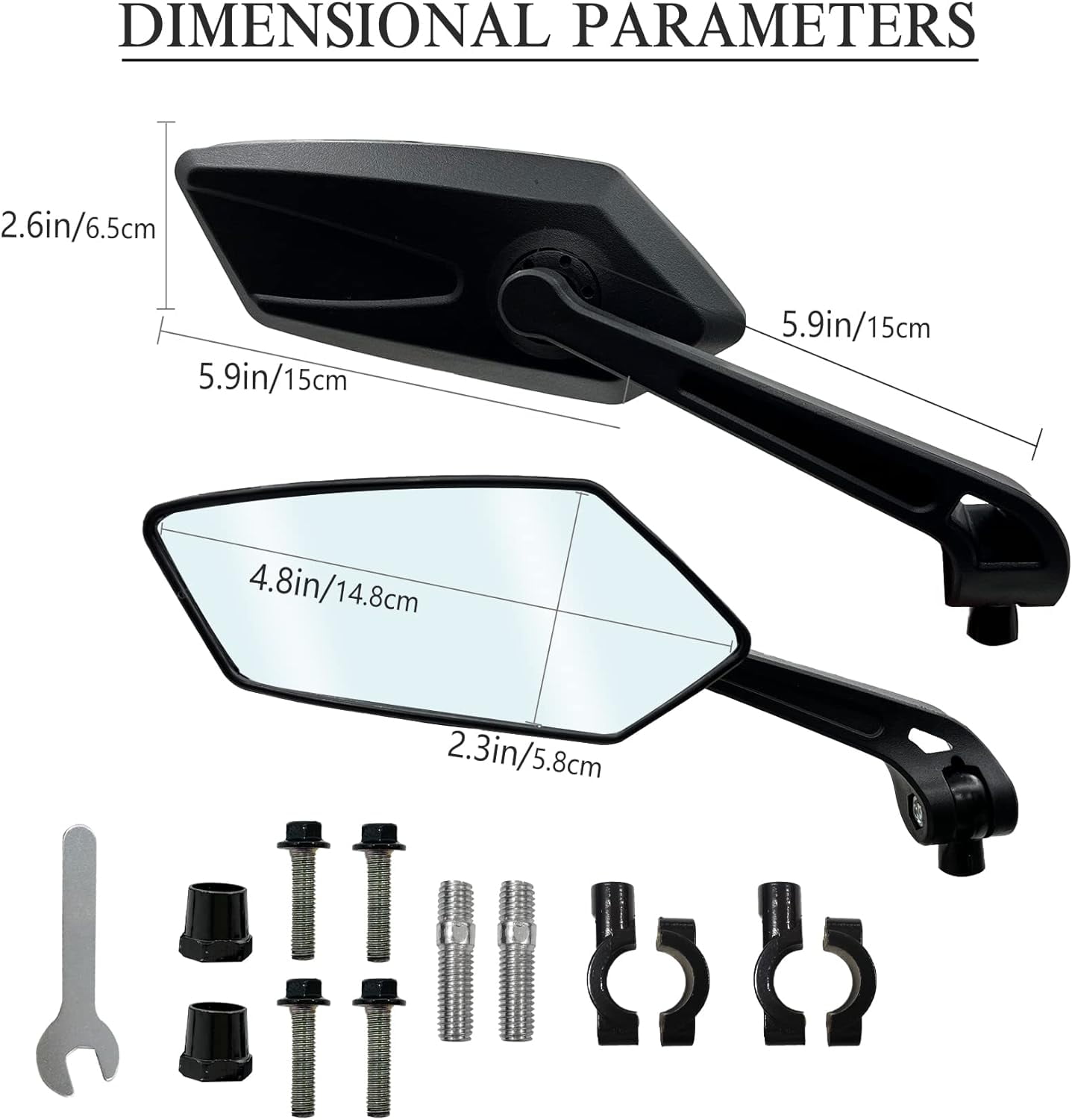 Bike Mirror, HD Blast-Resistant, Ajustable And Rotatable Safe Rearview Bicycle Mirror for Left or Right Side, Rearview Bike Mirrors, Bicycle Mirror for Handlebar (Black)