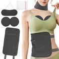 thumbnail image 2 of 4Pcs Waist Neck Oil Pack Set with Chest Pads Washable Reusable Essential Oil Wrap Mess-Free Oil Pack Wrap with Adjustable Elastic Straps Soft Flannel Cloth Oil Pack for Neck Waist Chest, 2 of 11