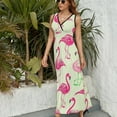 thumbnail image 3 of Flamingo Pattern Pattern Design Sleeveless Dress Summer Clothes for Women Women's Clothing 2025, 3 of 7