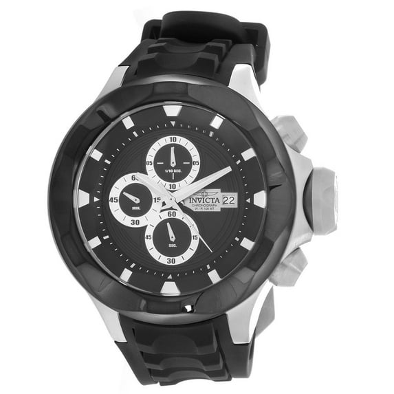 Invicta Men's 16896 I-Force Black Bezel Black Dial Black Rubber Strap Chronograph Watch