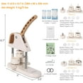 thumbnail image 2 of RONSHIN Button Maker, 1/1.25/2.28 inch(25/32/58mm)3-in-1 Pin Maker, Ergonomic Arc Handle Punch Press Kit, 300pcs Button Parts, Pictures, Circle Cutter, Magic Book, 2 of 8