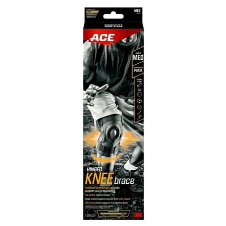ACE Adjustable Hinged Knee Brace, Black, 1/pack