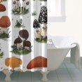thumbnail image 4 of Brown Mushroom Bug White Pattern Shower Curtain 36"x72" ,Bathroom Decorative Shower Curtains Set with 12 Hooks,Modern Waterproof Washable Shower Curtain, 4 of 6