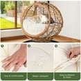 thumbnail image 4 of Uforic Cat Swing Bed with Stand, Hanging Hammock with PE Wicker Basket & Detachable Cushion, Brown, 4 of 9
