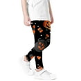 thumbnail image 6 of Girls' Halloween Leggings Pumpkin Printed Pants High Waist Stretchy Leggings for Girls 3-7Y, 6 of 6