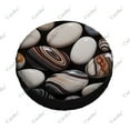 thumbnail image 5 of Abstract Nature Pebbles Art Pattern Polyester Universal Spare Wheel Tire Cover Wheel Covers for Trailer RV SUV Truck Camper, 5 of 5