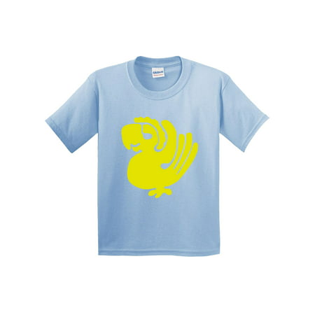Trendy USA 817 - Youth T-Shirt Legends Hidden Temple LOTHT [Purple Parrots] Medium Light Blue