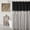 Bow Black Stripe, variant on Farmhouse Shower Curtain Linen Black Bow Woven Fabric Country Rustic Western, Pleated Black Stripe 72" W x 72" L