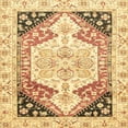 thumbnail image 1 of Ahgly Company Indoor Square Abstract Chocolate Brown Abstract Area Rugs, 7' Square, 1 of 6