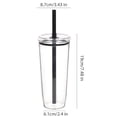 thumbnail image 6 of Queroig Portable Straw Cup 20oz Colorful Tritan Tumbler for Iced Coffee Juice Tea Milk Dishwasher Safe Drinkware Gift for Teens, 6 of 7