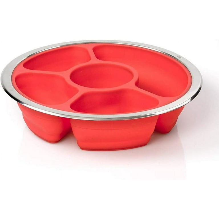 Appetizer Serving Fruit Veggie Tray and Collapsible Party Platter with Lid Easy to Clean Portable BPA Free and Dishwasher Safe