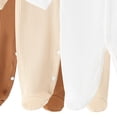 thumbnail image 5 of Fengactive Infant Baby Boys Girls 3 PCS Spring Summer Ribbed Footed Jumpsuit V Neck Full Snap Long Sleeve Soft Stretchy Newborn Sleep Romper Set, 5 of 5
