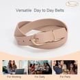 thumbnail image 5 of Women’s Leather Belts for Jeans Pants Fashion Ladies Belt with Gold Buckle, 5 of 8