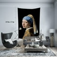 thumbnail image 1 of 3S Brother's World Classic Art Masterpiece Tapestry Series - Johannes Vermeer - The Girl With a Pearl Earring Classical Art Tapestry Antique Vintage Collection Home Décor - Made in Turkey (55"Wx51"L), 1 of 4
