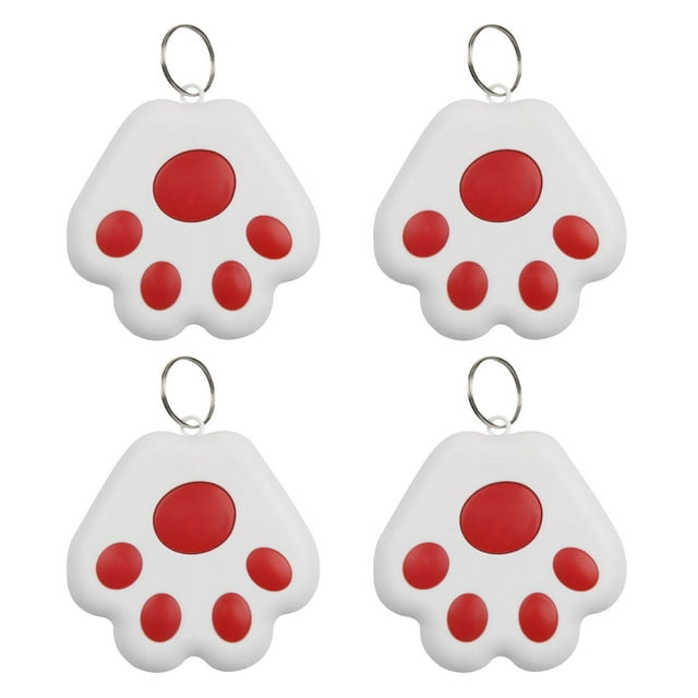 Localisateur de Clés Intelligent Sans Fil, Lot de 4, Traqueur Bluetooth pour Clés, Portefeuilles, Bagages, Application Android Contrôlée avec 8 Couleurs, Alarme Bidirectionnelle, Obturateur de Caméra à Distance, Dispositif contre la Perte pour Enfants et Adultes