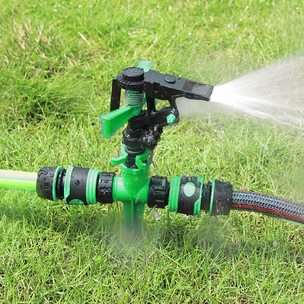 360°Automatic Rotating Height and Reach Adjustment Garden Sprinkler and