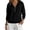 Black, variant on Womens Raglan Hoodies Half Zip Up Drawstring Long Sleeve Sweatshirts Fall Loose Casual Hooded Sweatshirts with Pocket, 2XL