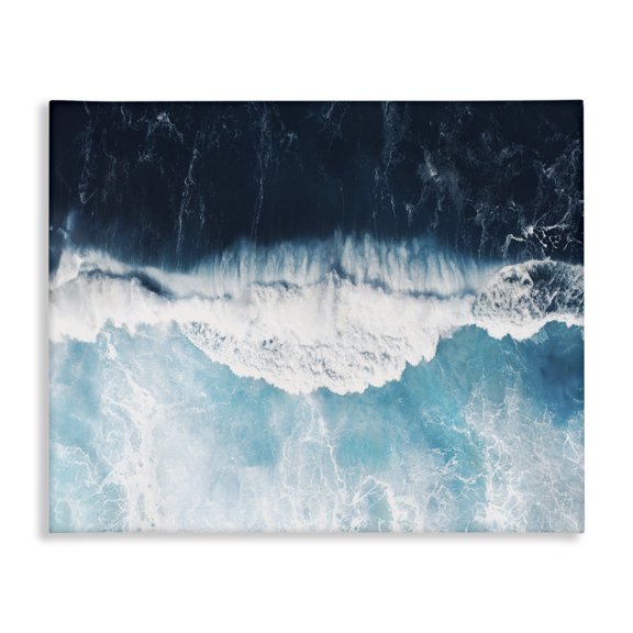 Stupell Industries Contemporary Crashing Ocean Waves Canvas Art, 30 x 24, by Sisi and Seb