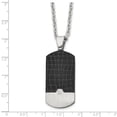 thumbnail image 5 of Chisel Stainless Steel Brushed Black IP-plated with CZ Dog Tag on a 24 inch Cable Chain Necklace, 5 of 5