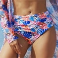 thumbnail image 6 of Lopeceal Women's Floral 3 Piece Hawaiian Outfits Beach Kimono Cardigans Cover Ups Crop Cami Tops Boy Shorts Tankini Swimsuit, 6 of 6