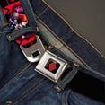 thumbnail image 2 of DC Comics Belt, Seatbelt Buckle Belt, Harley Quinn Bomb Poses Suits Black Purple Red, 30 to 44 Inches, 2 of 9