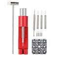 thumbnail image 1 of CIMAXIC Ensemble de 11 Pcs/ensemble Kit de Retrait de Broche de Maillon de Bracelet de Montre Réglable Réparation de Montre Ensemble de Retrait de Marteau et de Perforation Ensemble d'Outils de Retrait pour Horloger,4.33"X0.79"X0.39 Pouces, 1 of 4