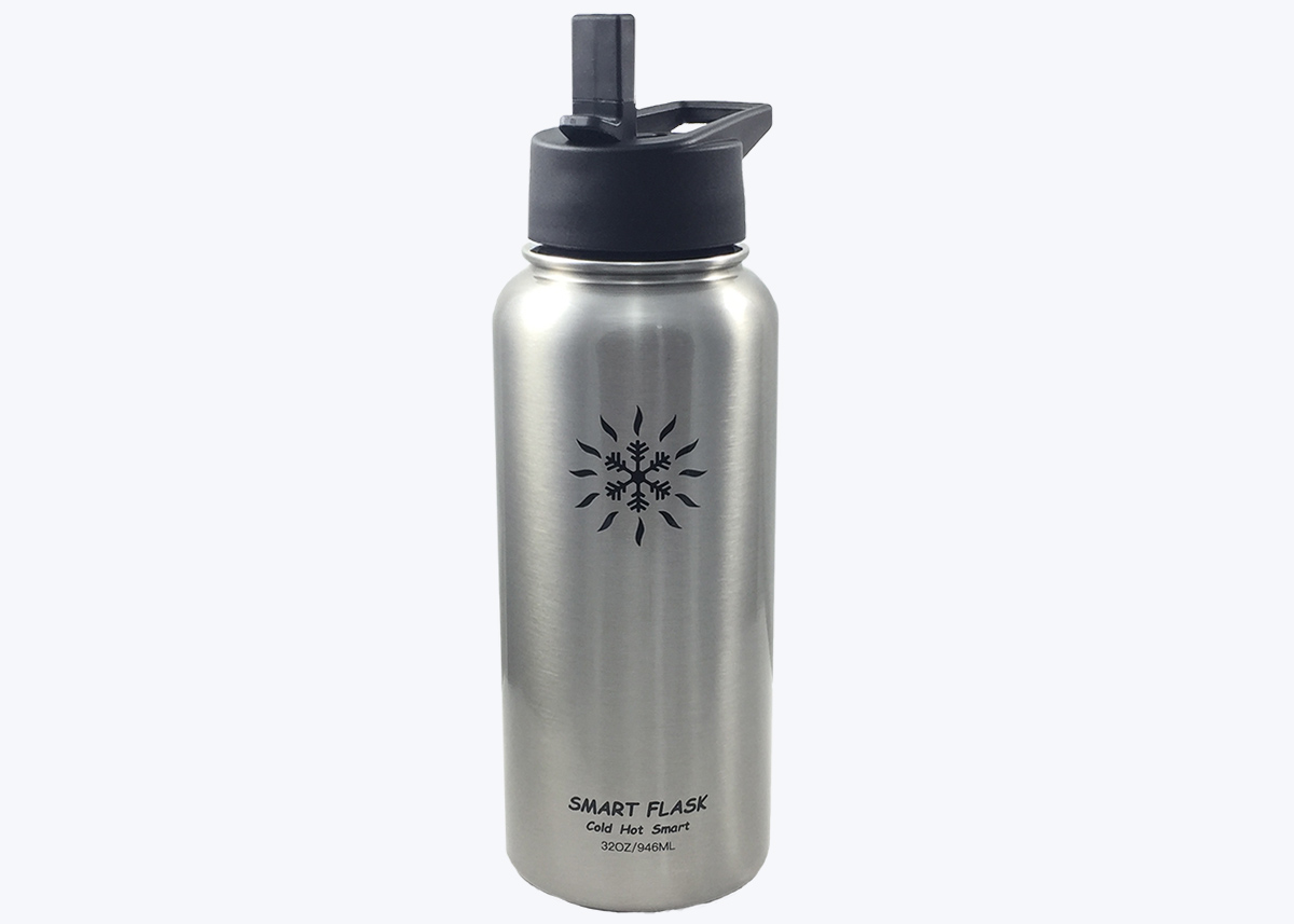 Smart Flask Vacuum Insulated, Stainless Steel Flask with Straw Lid