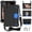 #02 Black/blue, variant on iPad mini 5 / iPad mini 4 / iPad mini 3 / iPad mini 2 / iPad mini Case 7.9 inch, Kids Shockproof Children Toddler Protective Case with Handheld Strap Kickstand Cover - Red