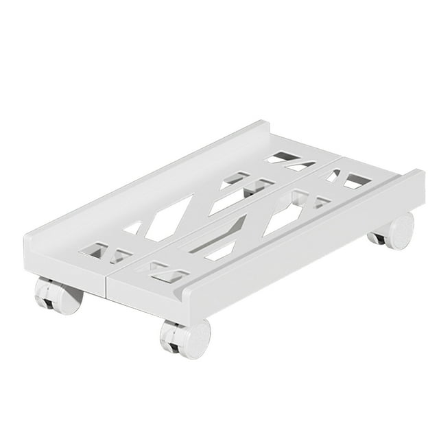 Support de Tour d'Ordinateur Réglable avec 4 Roues Pivotantes Verrouillables Chariot Mobile Ventilé s'Adapte au Support de Bureau pour Ordinateur