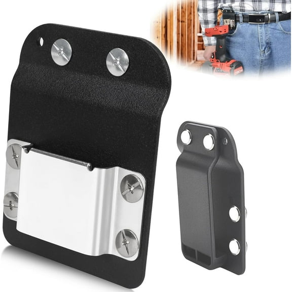 Drill Belt Holder, DrillCatcher, Drill Holder for Tool Belt, Up to 2" Belt, Quick Response Low-Profile Drill Clip, Compatible with Impact Driver, Nailer