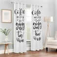 thumbnail image 7 of Coolnut Blackout Curtains for Bedroom Living Room 84" Coffee Keeps Me Going Until It's Time for Wine Drapes for Sliding Glass Doors Bay Window Curtains, 7 of 7