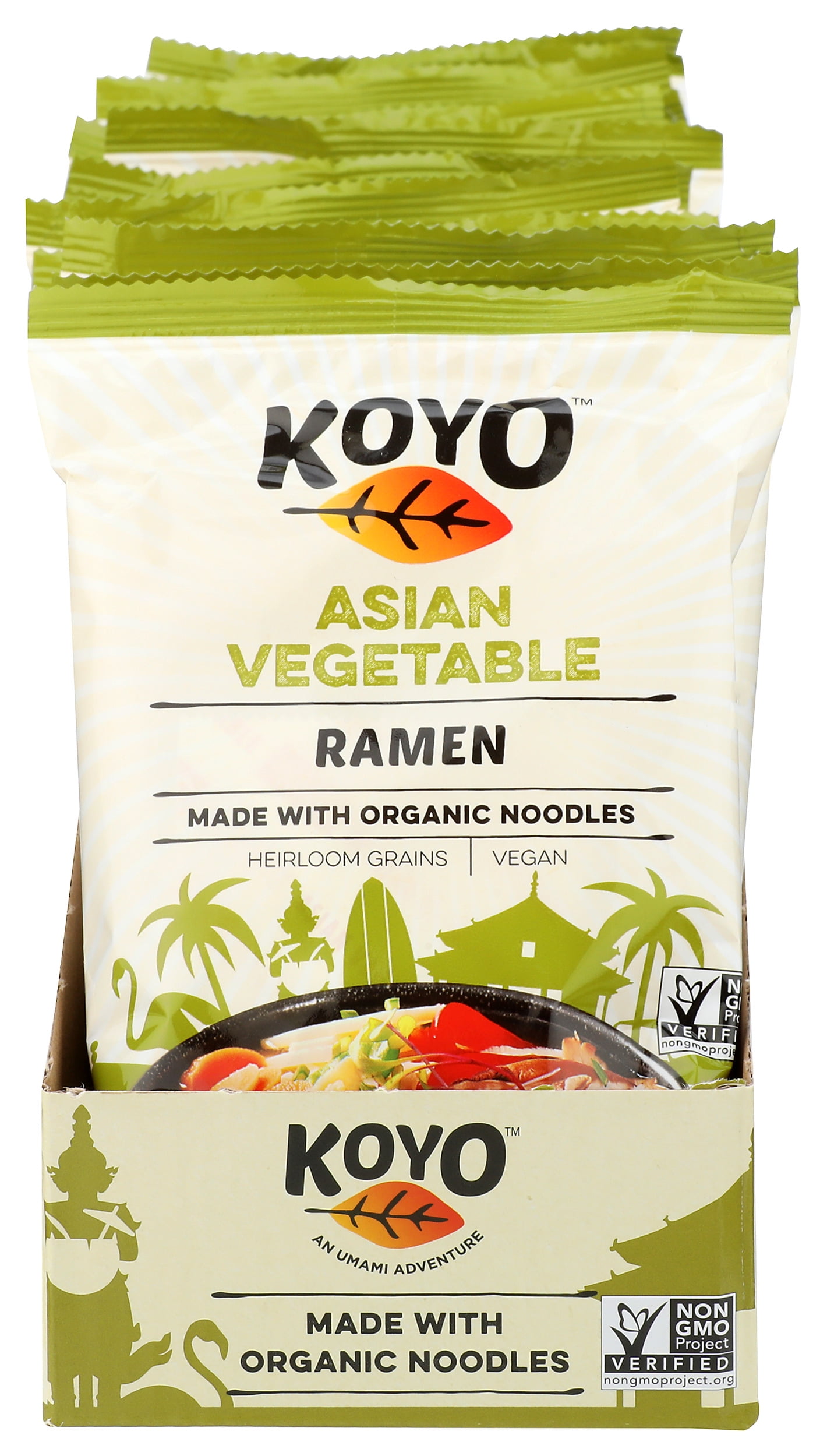 Pack of 12, Koyo Asian Vegetable Ramen, 2.1 oz