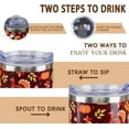 thumbnail image 6 of 40 oz Thanksgiving Tumbler with Handle and Straw, Stainless Steel Insulated Fall Turkey Tumbler 40 oz, Reusable Cup with Leak Proof Lid, Thanksgiving Gifts for Women (red brown orange), 6 of 6