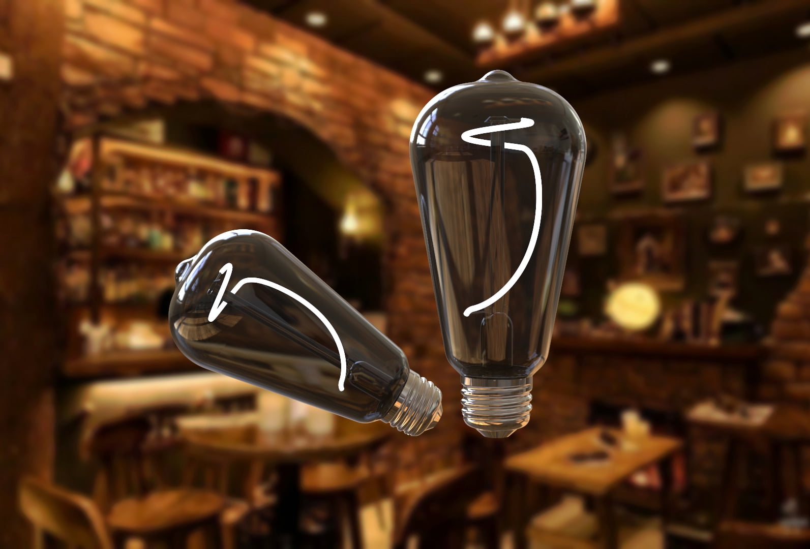 Great Value General Purpose ST19 LED Light Bulb, 4.5W (40W Equiv), Dimmable Daylight, E26 Base 4 Pack