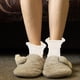 thumbnail image 4 of 1 par de pantuflas con forro de felpa para mujer, plantillas cálidas y peludas., 4 of 6