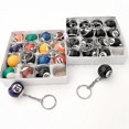 thumbnail image 3 of 16 unids/set Mini llavero en forma de billar 25mm resina bola de billar llavero negro 8 moda decoraciones colgantes envío directo,a,11 Feliz Sencillez, 3 of 5