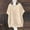 Beige, variant on Womens Linen Shirts,Summer Loose Fit Trendy Ventilate Short Sleeve Casual Loose Solid Blouses Outfits Cotton Gauze Blouses Dressy