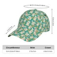 thumbnail image 2 of Pofeuu SHIBA WITH FLORAL Print Adult Adjustable Embroidered Graphic Baseball Hat for Men and Women, 2 of 6